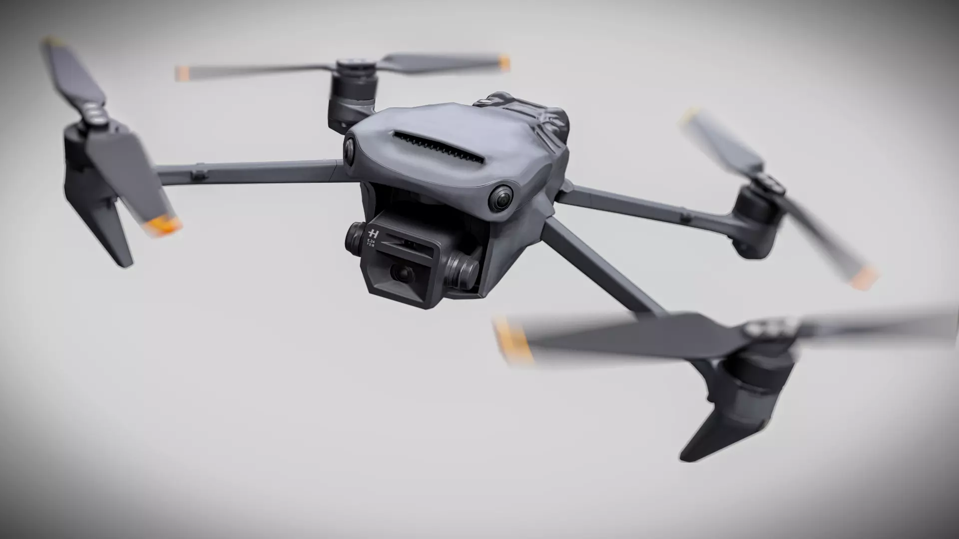 Quadcopter Drone Low-poly 3D model_0