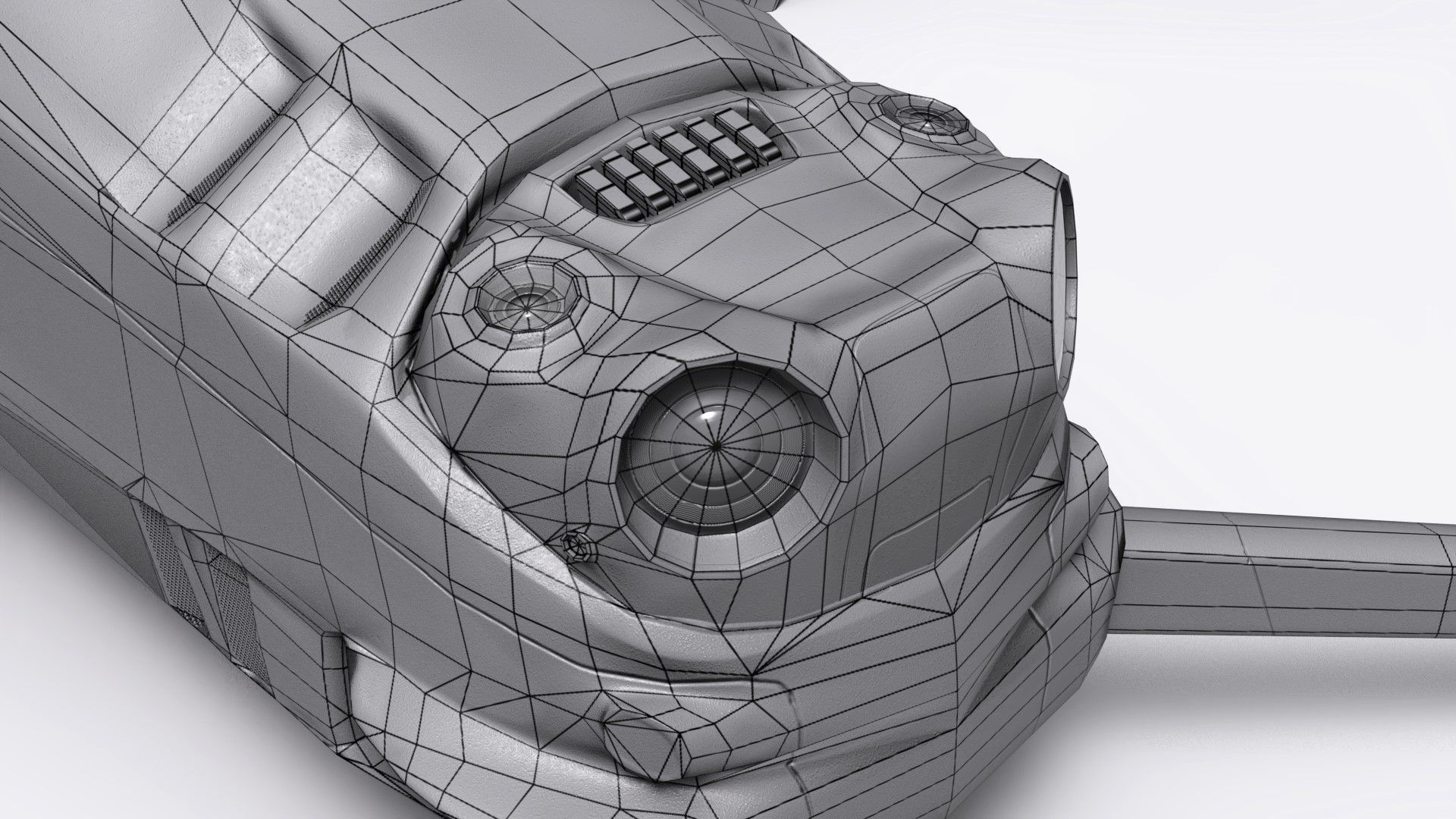 Quadcopter Drone Low-poly 3D model_9