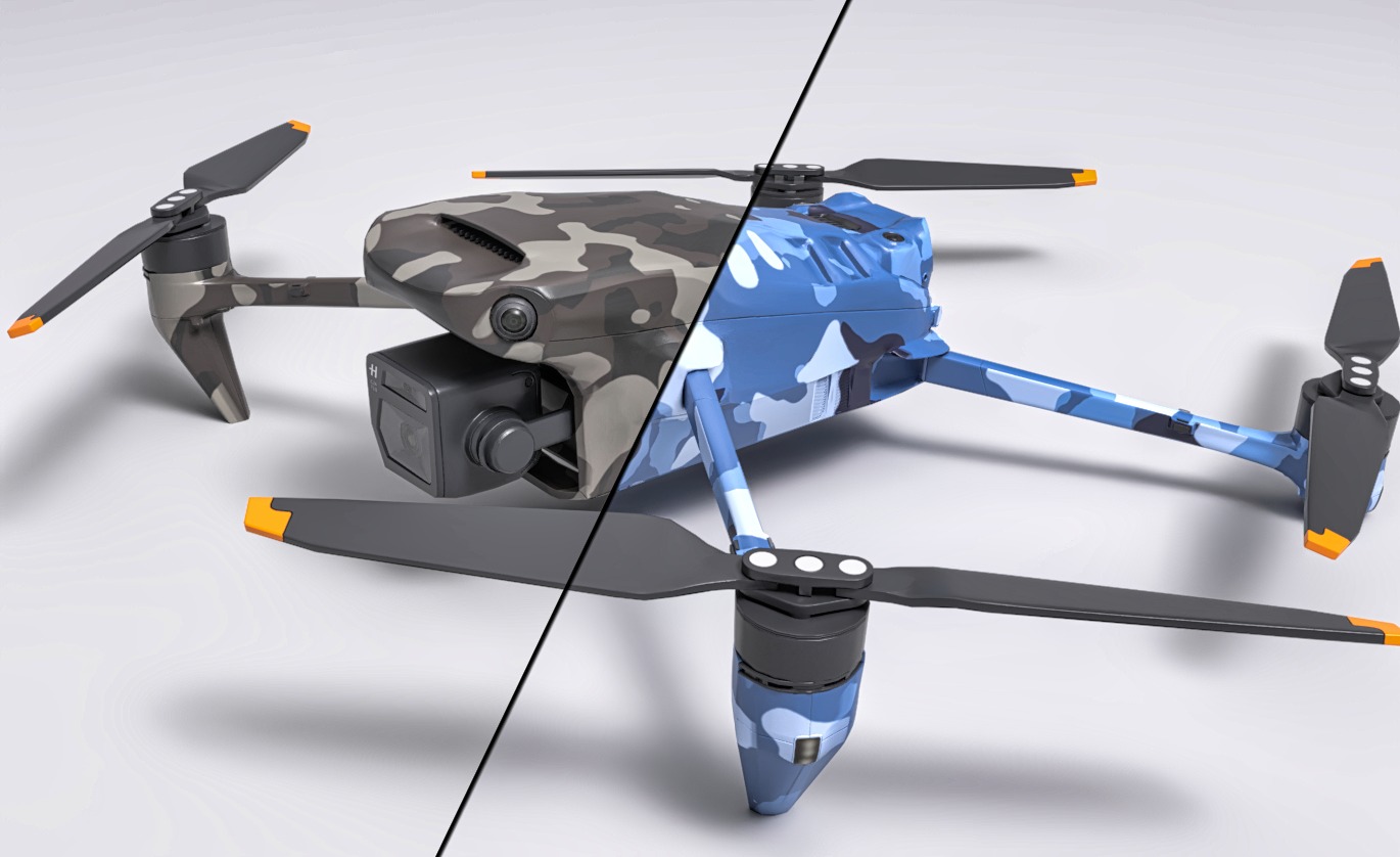 Quadcopter Drone Low-poly 3D model_6