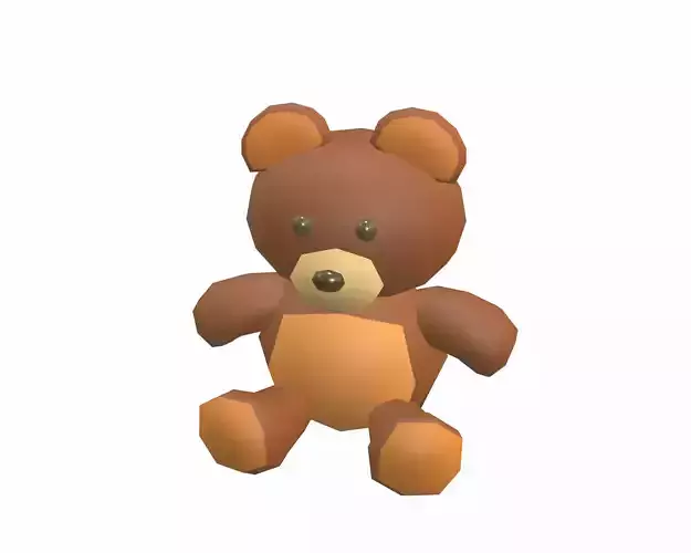 Cartoon bear low poly