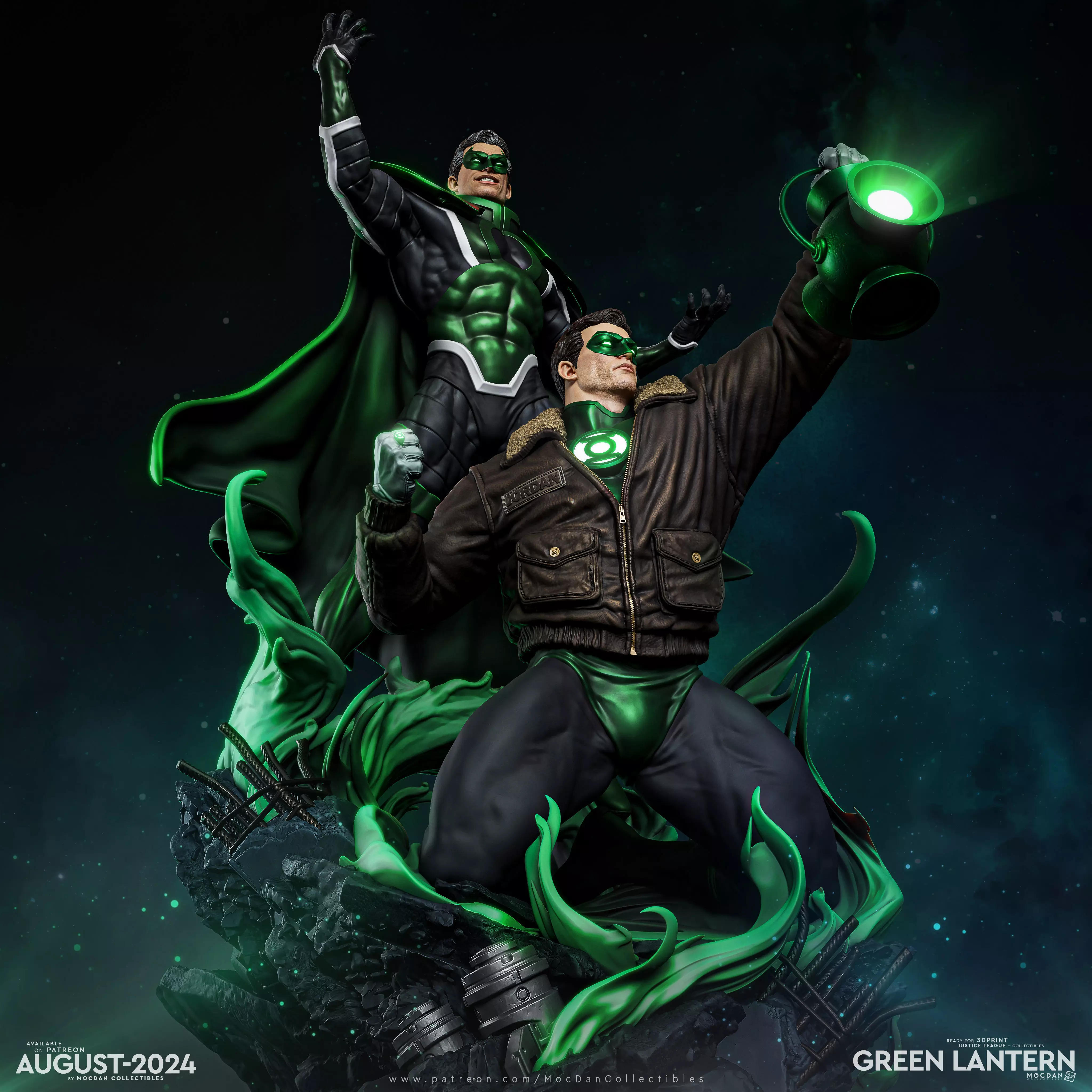 Green Lantern - Hal Jordan VS Parallax 3D print model_0