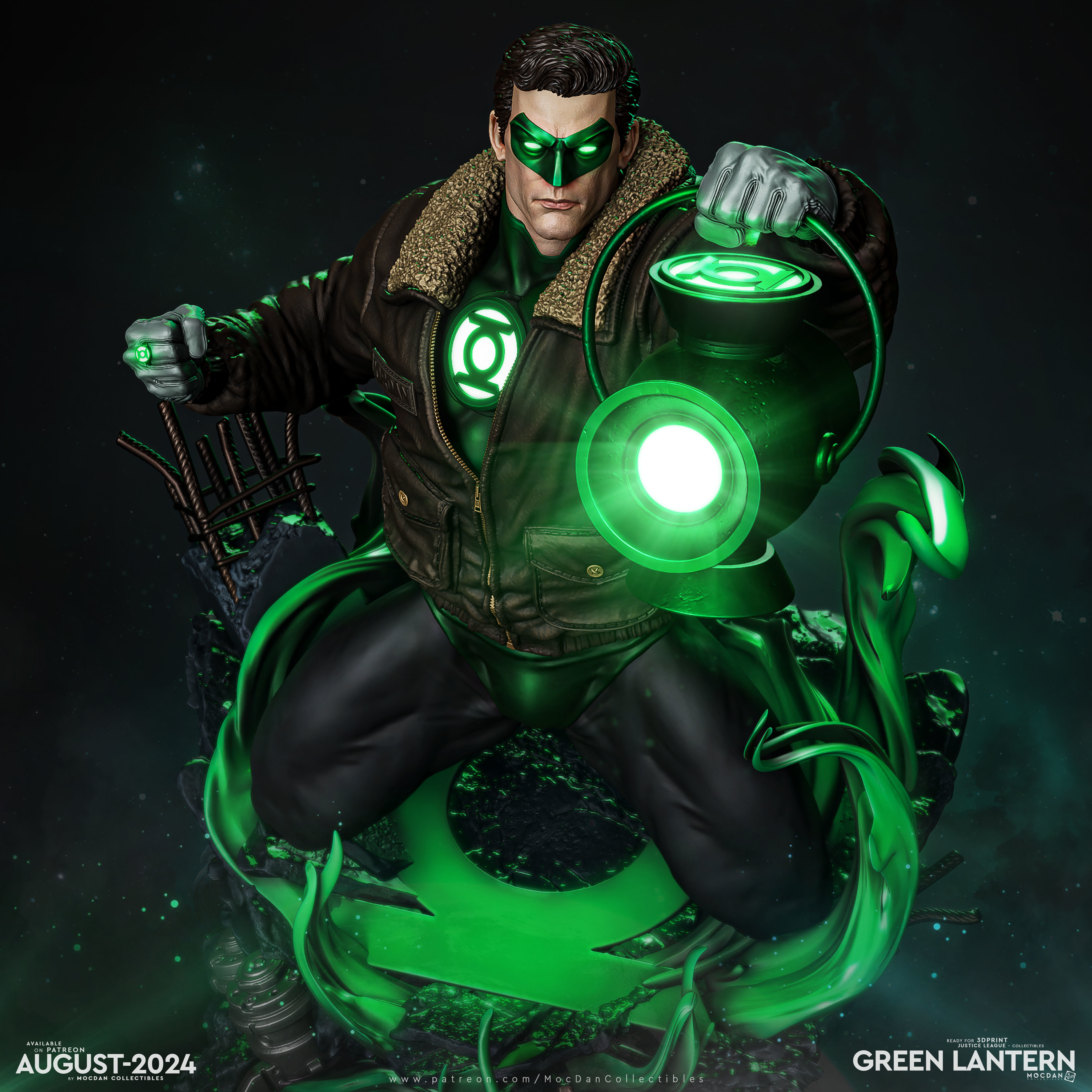 Green Lantern - Hal Jordan VS Parallax 3D print model_2