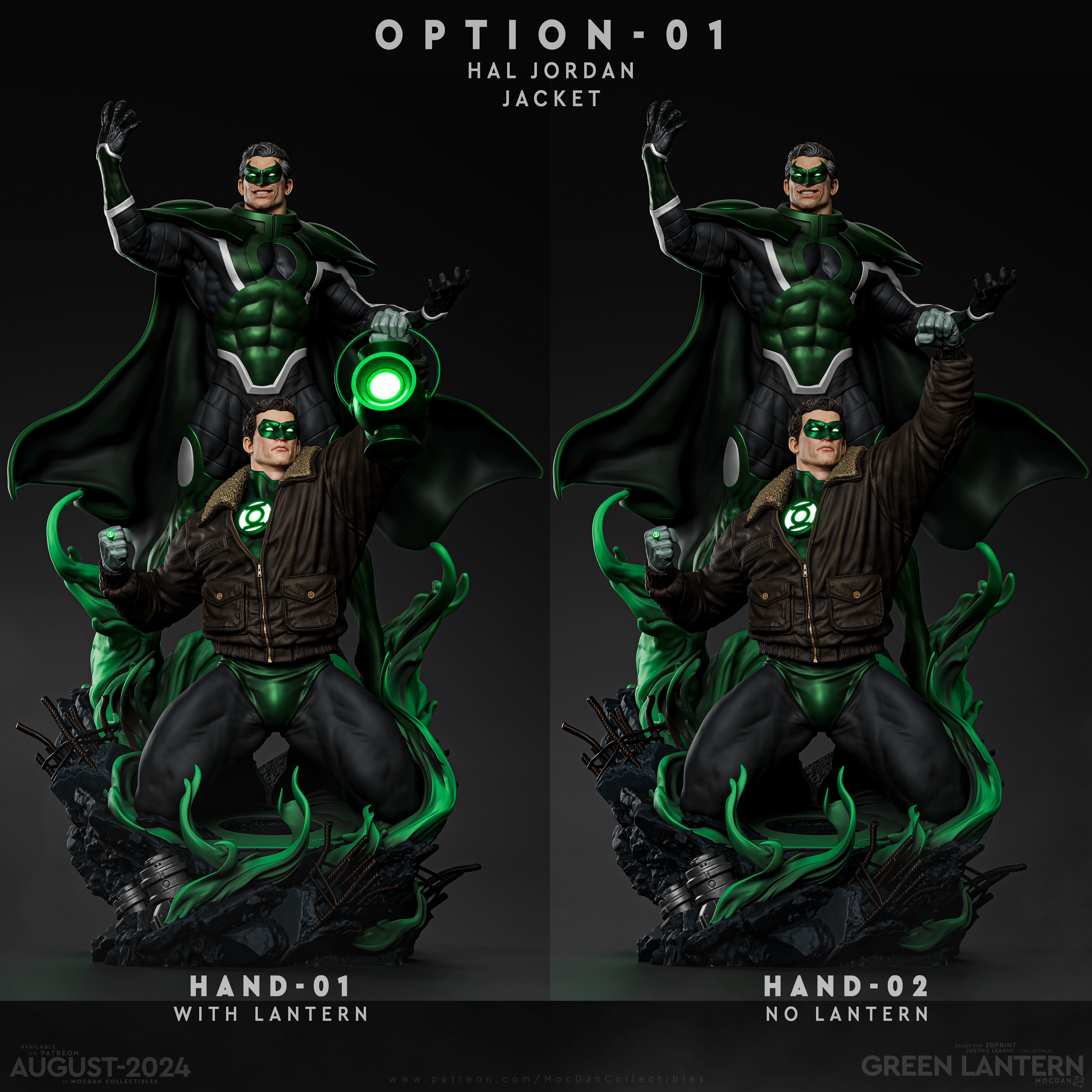 Green Lantern - Hal Jordan VS Parallax 3D print model_7