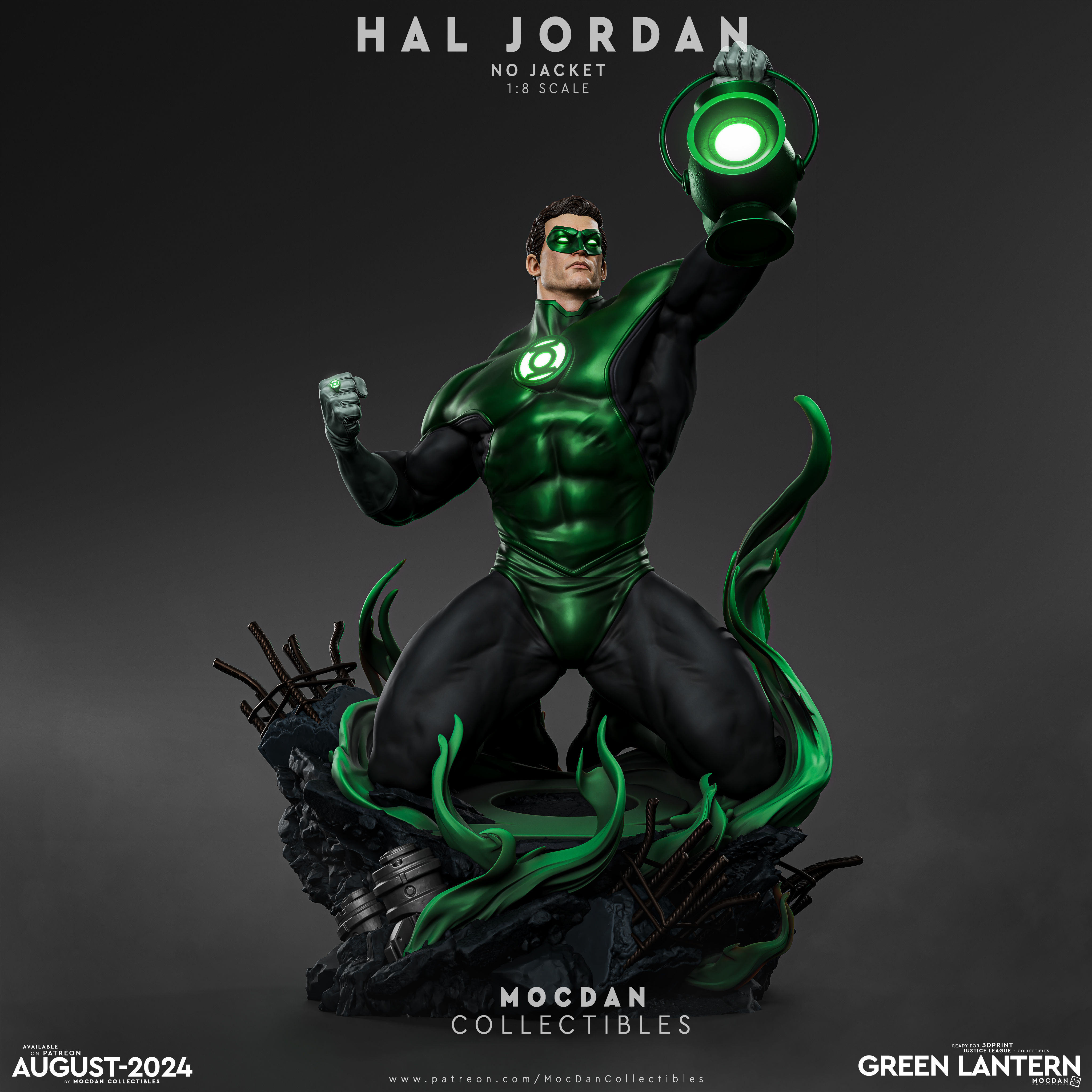 Green Lantern - Hal Jordan VS Parallax 3D print model_3