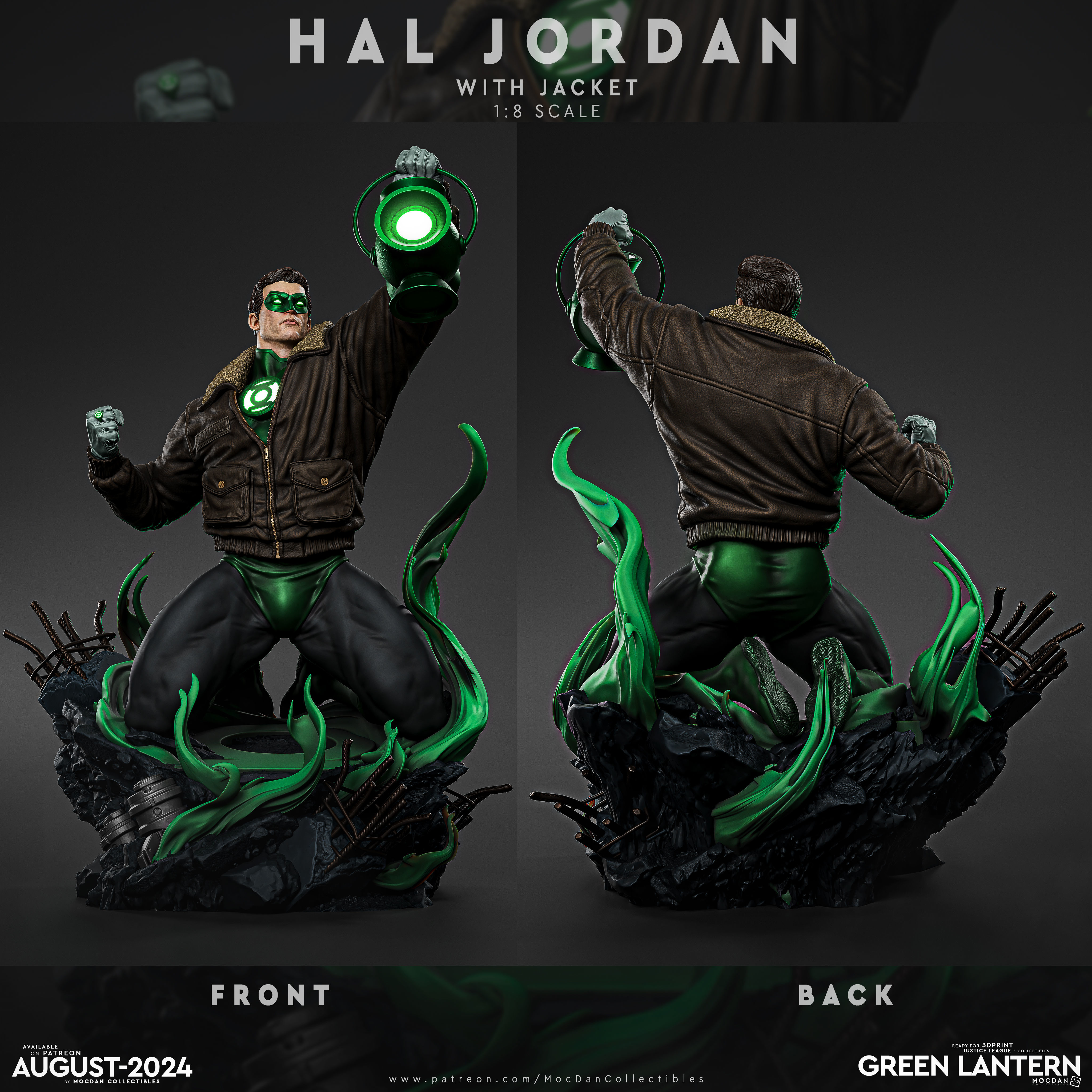 Green Lantern - Hal Jordan VS Parallax 3D print model_5