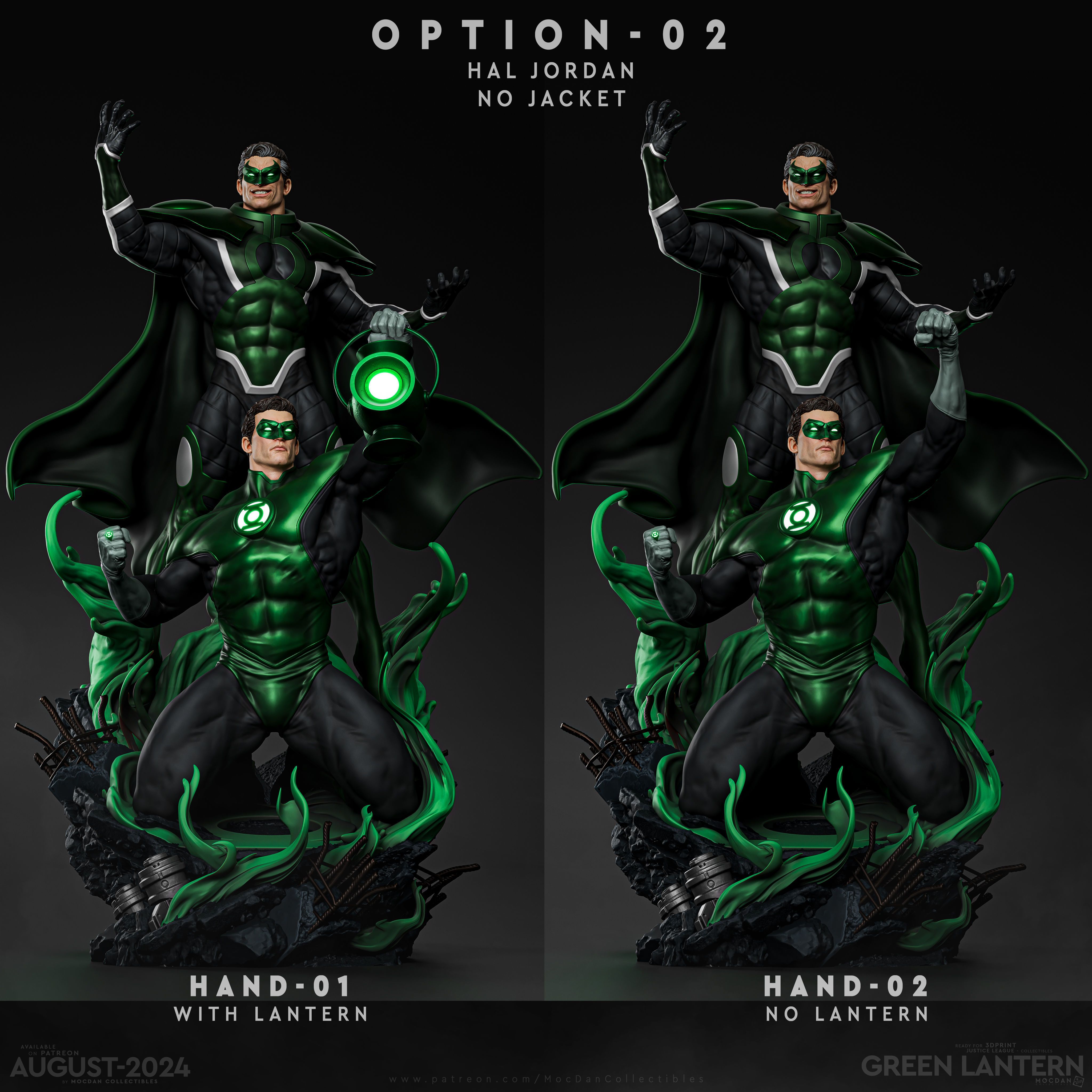 Green Lantern - Hal Jordan VS Parallax 3D print model_8