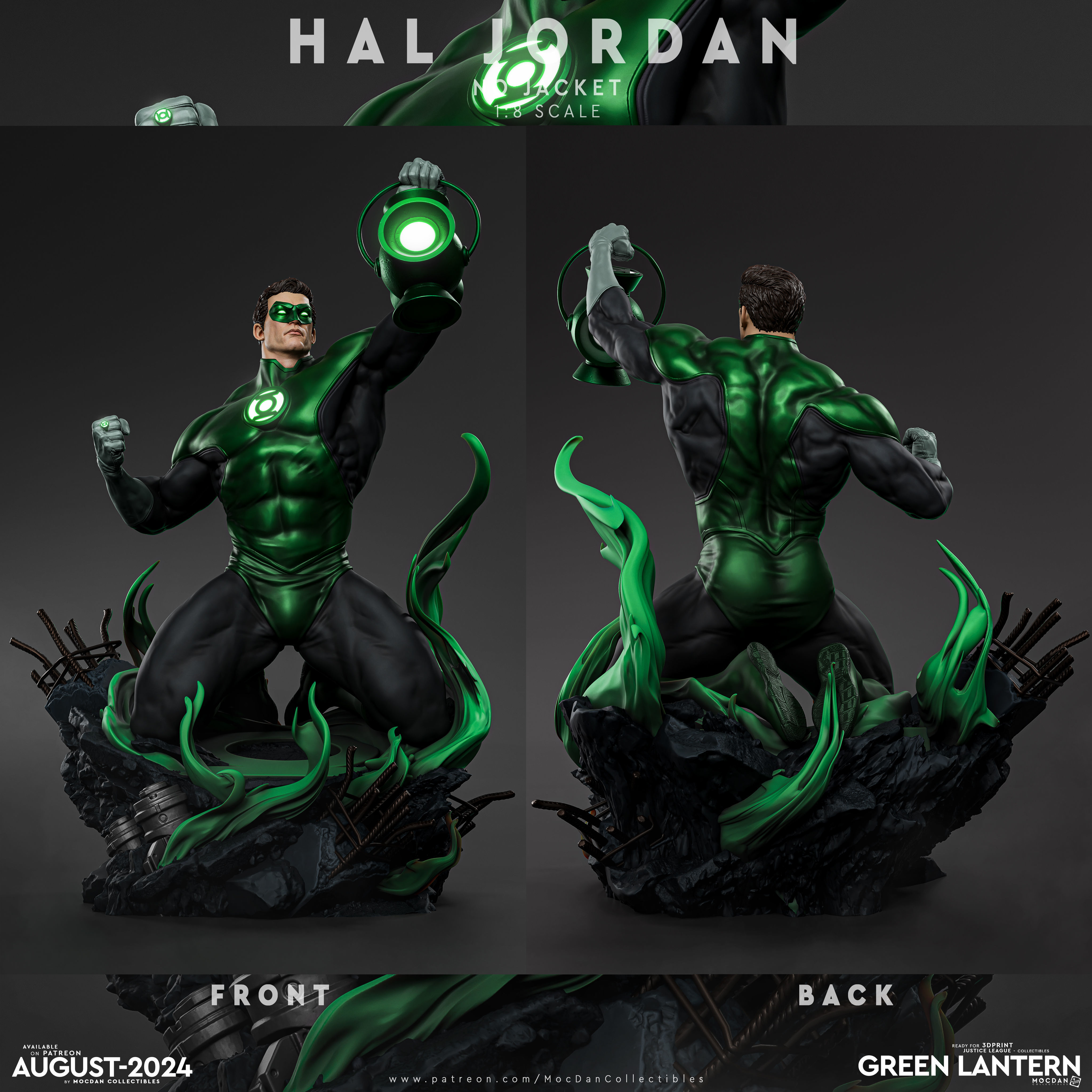 Green Lantern - Hal Jordan VS Parallax 3D print model_6