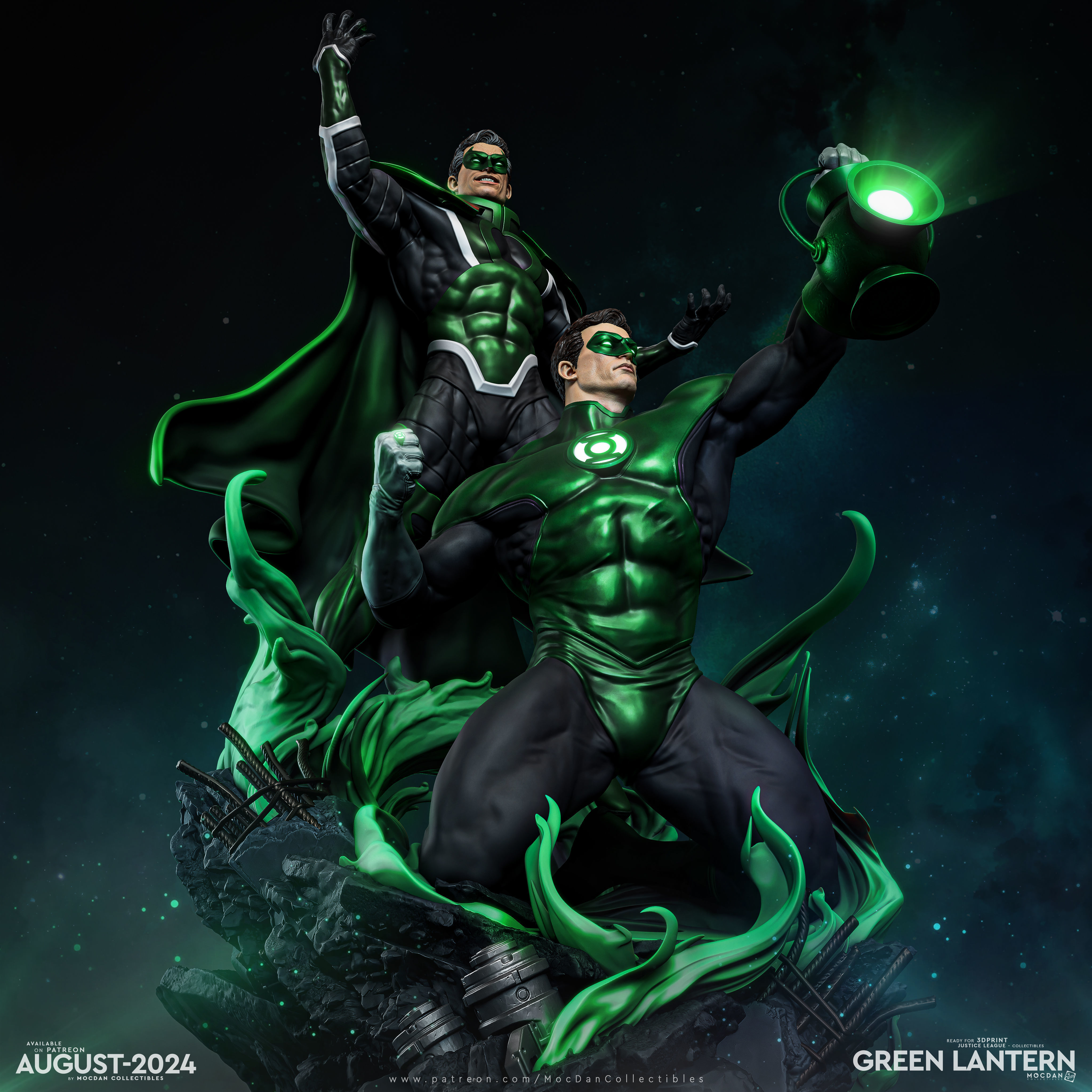 Green Lantern - Hal Jordan VS Parallax 3D print model_1