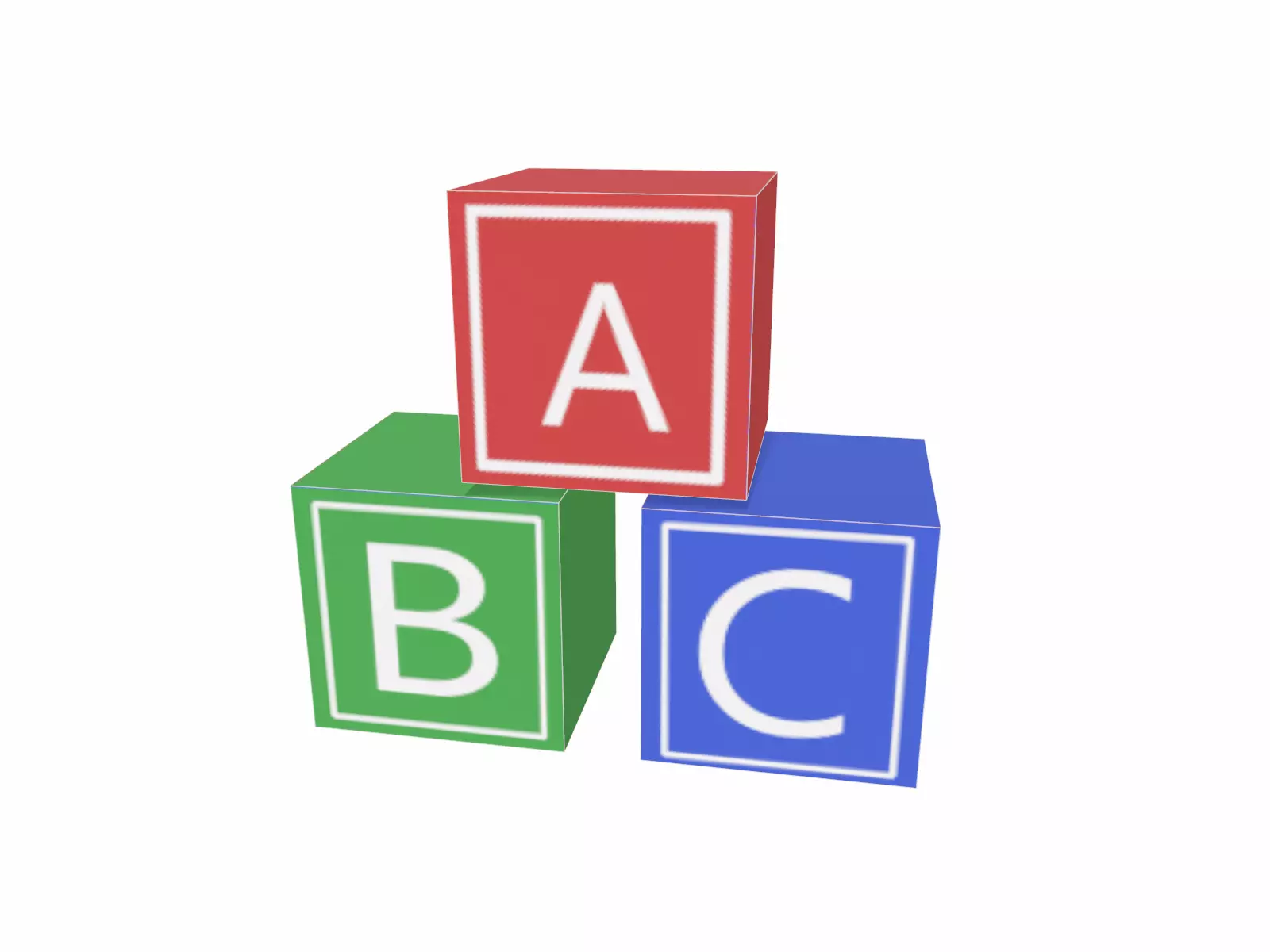 Cartton cubs low poly Low-poly 3D model