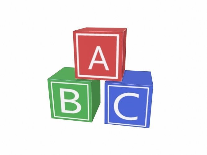 Cartton cubs low poly Low-poly 3D model