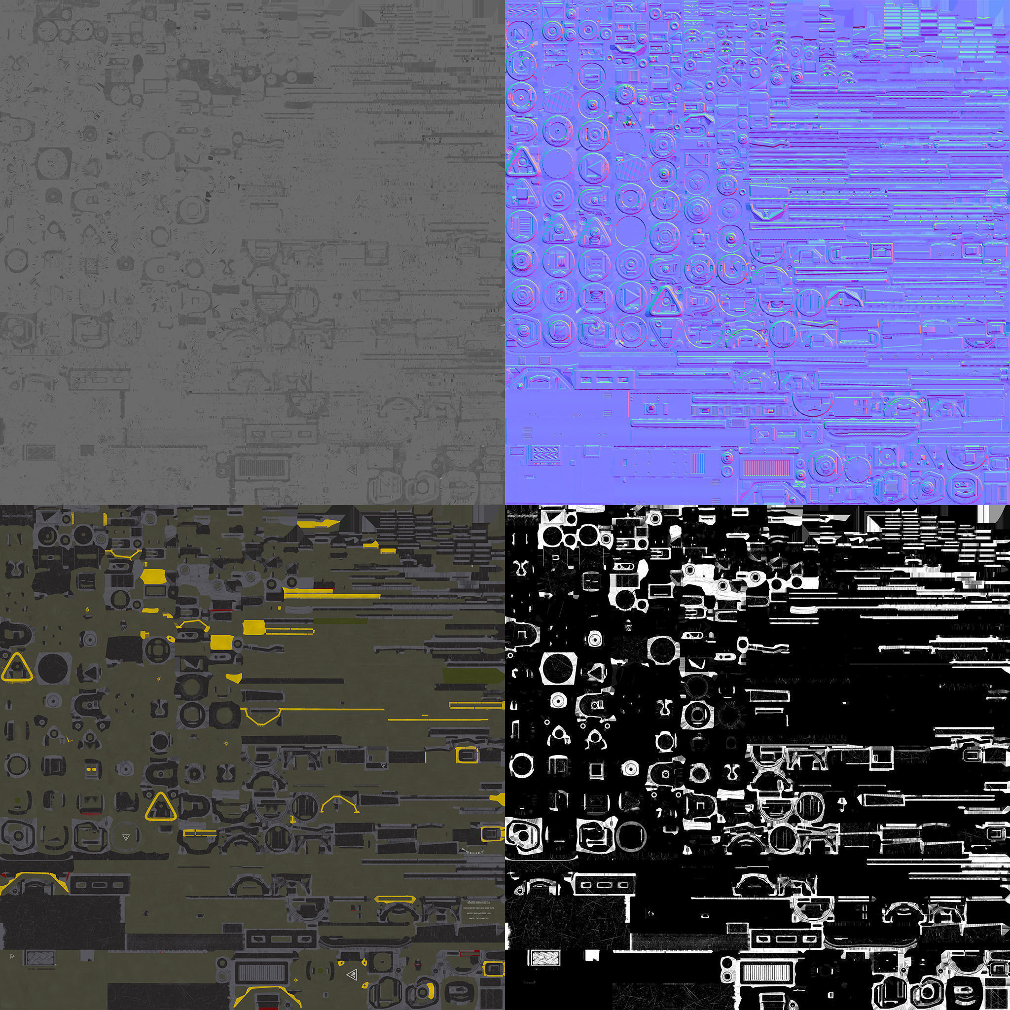 Sci-Fi Machine Gun Low-poly 3D model_15