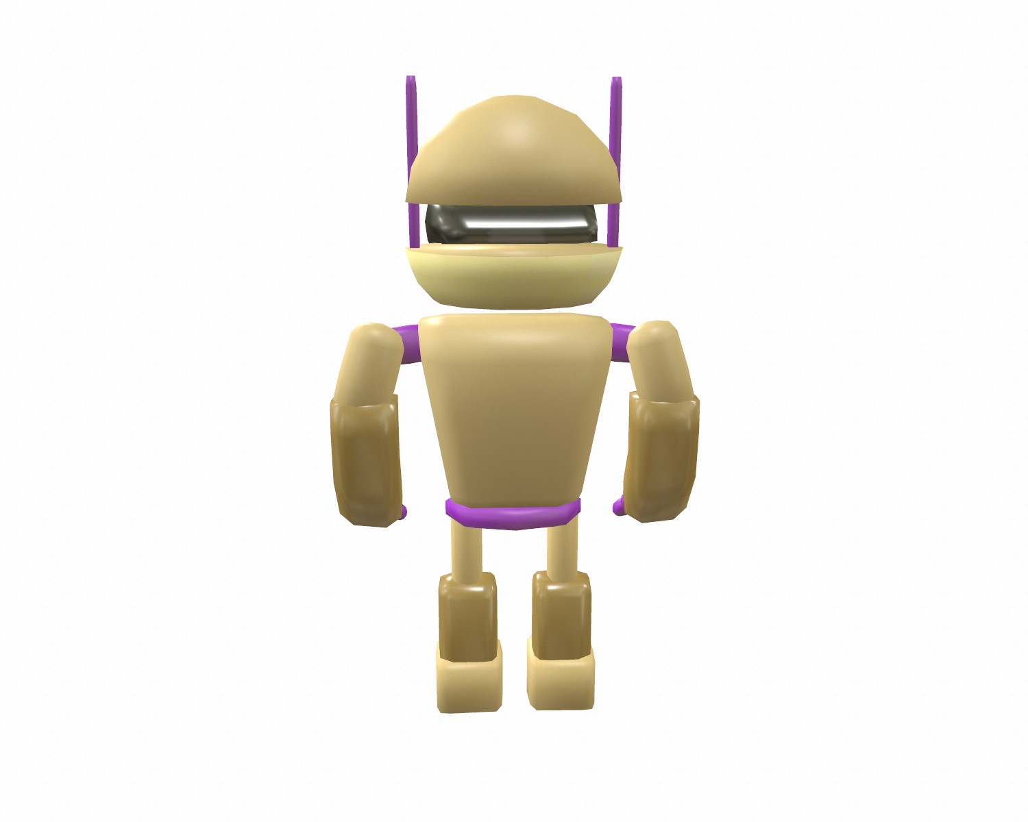 Cartoon robot low poly Low-poly 3D model_4
