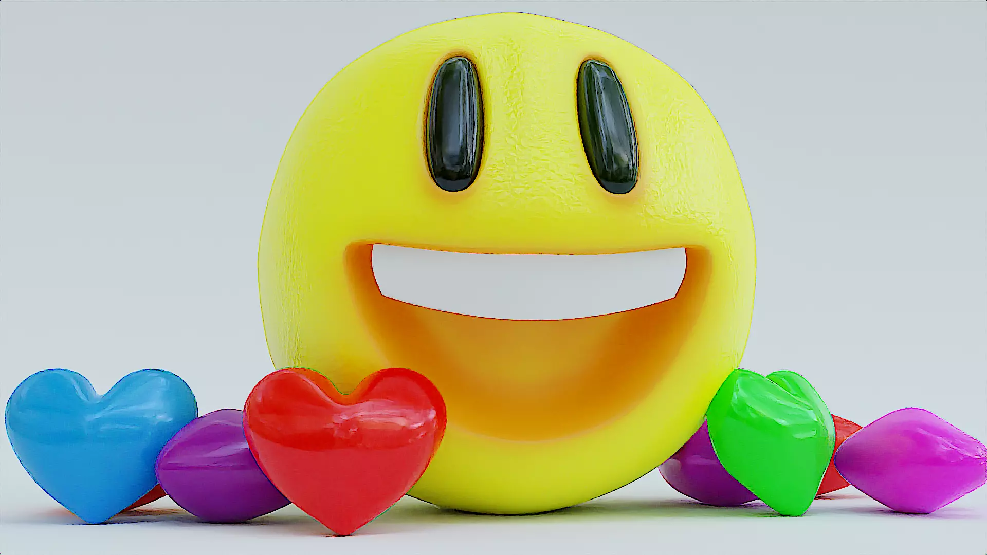 3D Smile Emoji Free low-poly 3D model