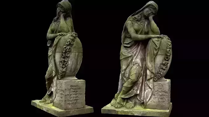 graveyard figure woman monument part3 photogrammetry