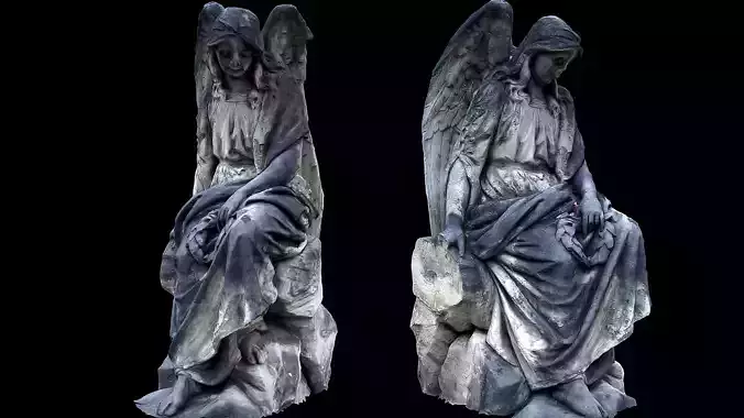 graveyard figure angel monument part4 photogrammetry