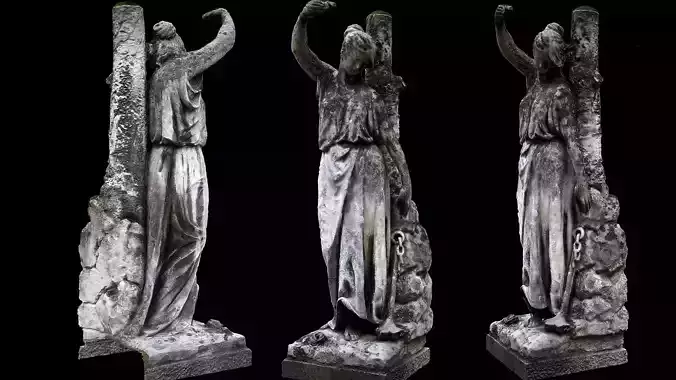 graveyard figure woman monument part6 photogrammetry