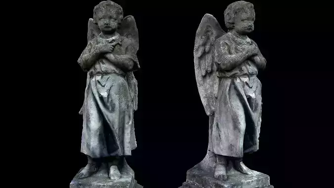 graveyard figure small angel monument photogrammetry