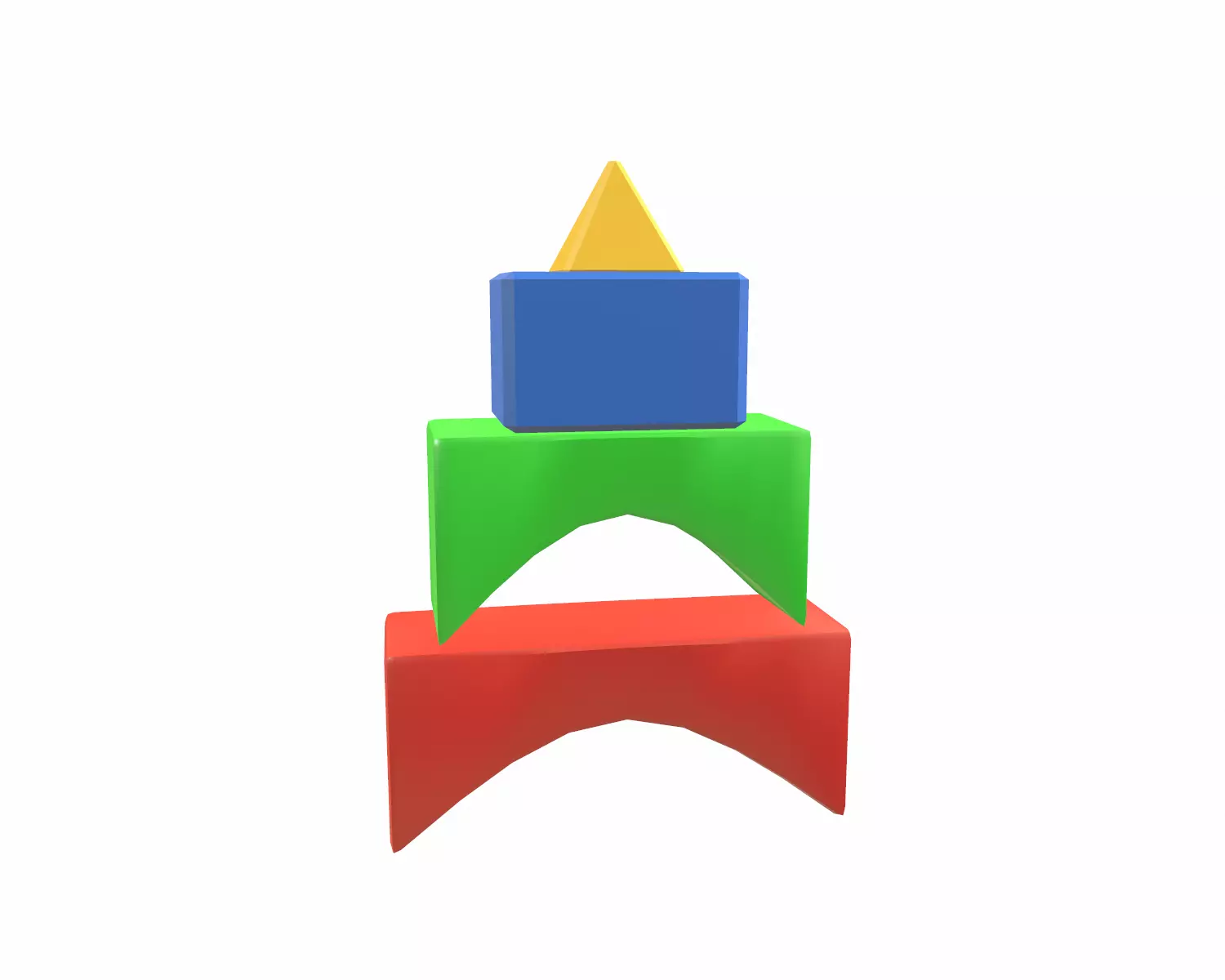 Cartoon piramid lowpoly Free low-poly 3D model
