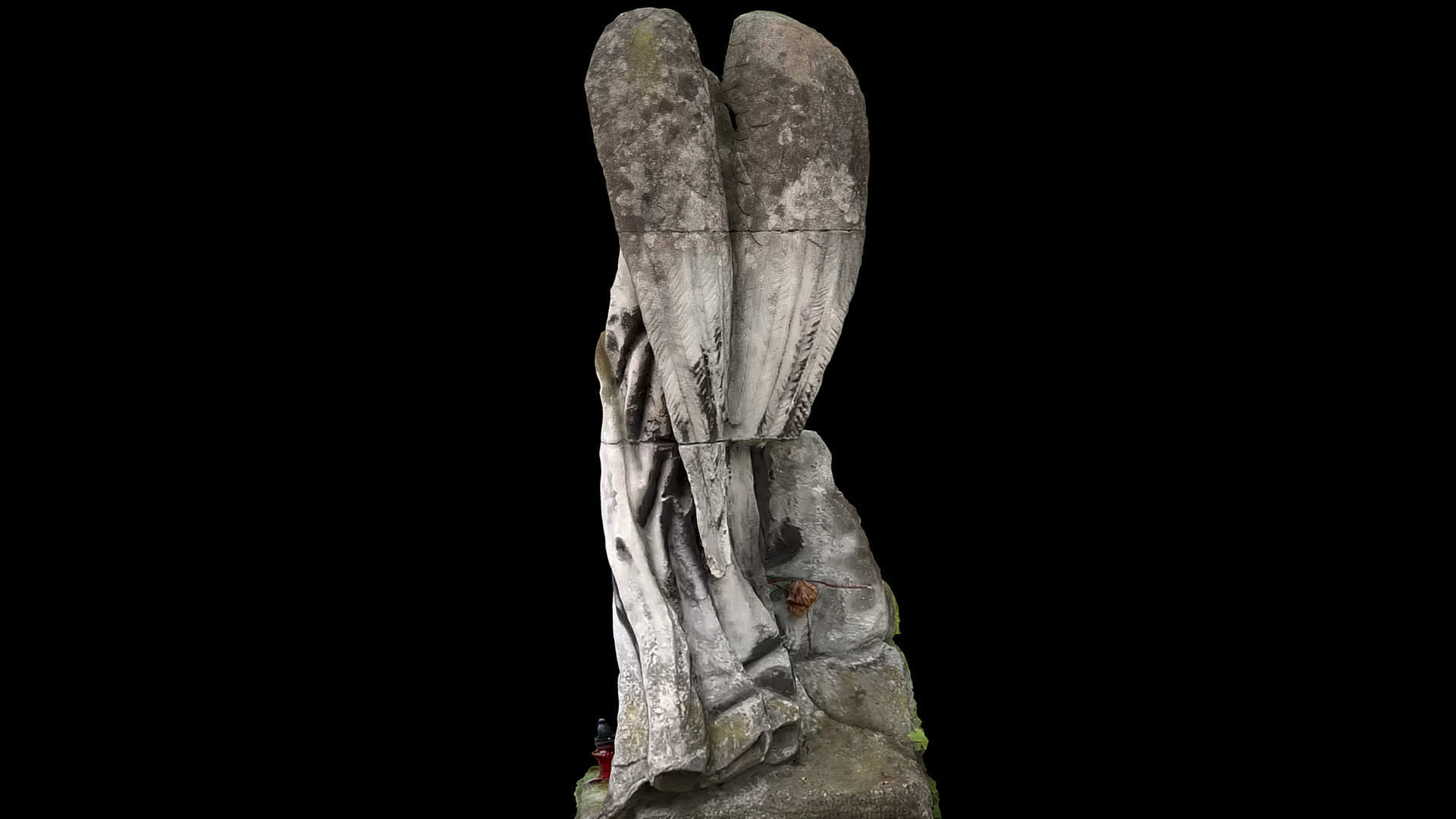 graveyard figure angel cemetery monument photogrammetry Low-poly 3D model_3