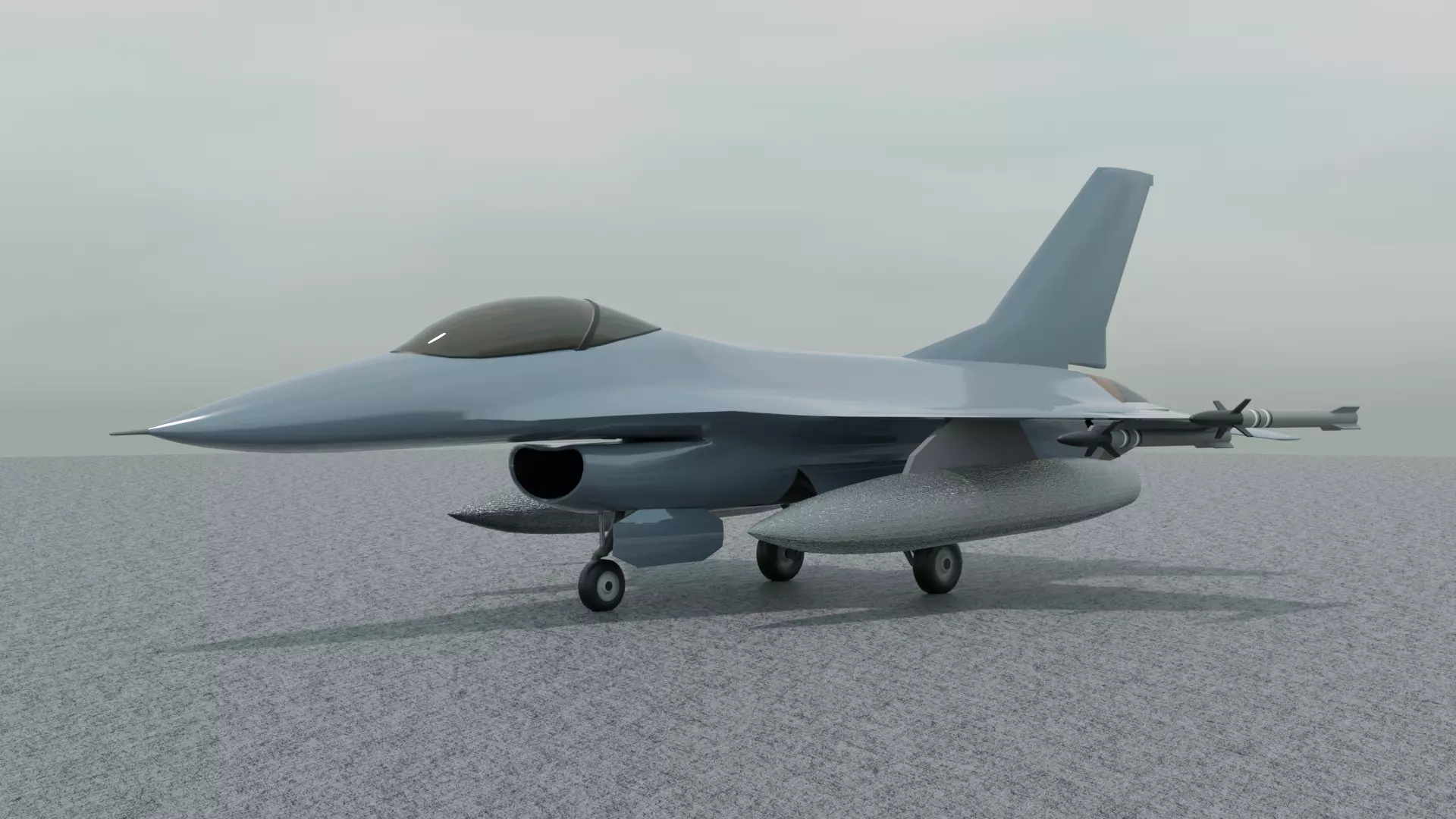 F-16 Aircraft 3D model_0