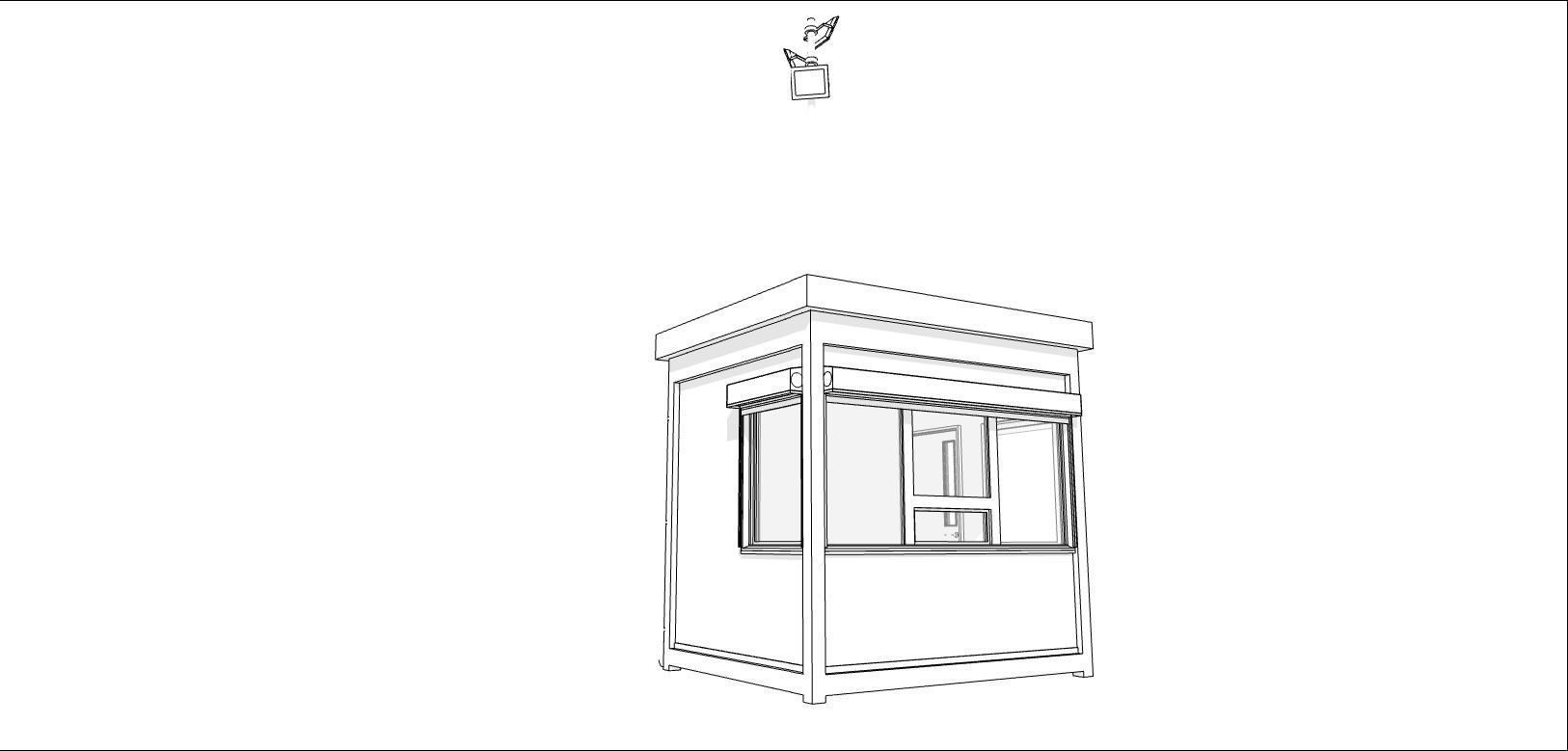 container guard booth 250cm x 300cm many formats 3D model_3