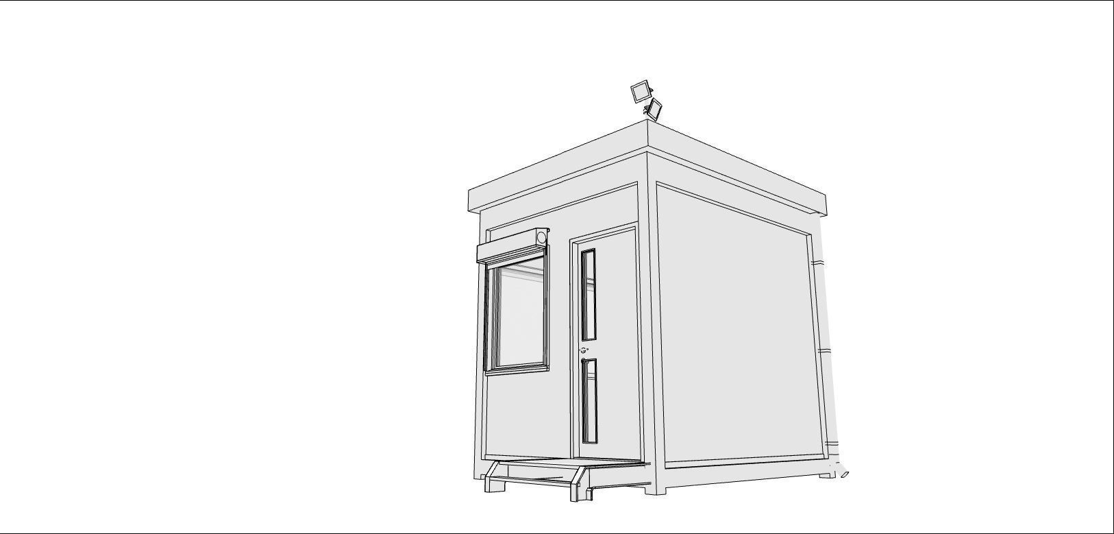 container guard booth 250cm x 300cm many formats 3D model_10