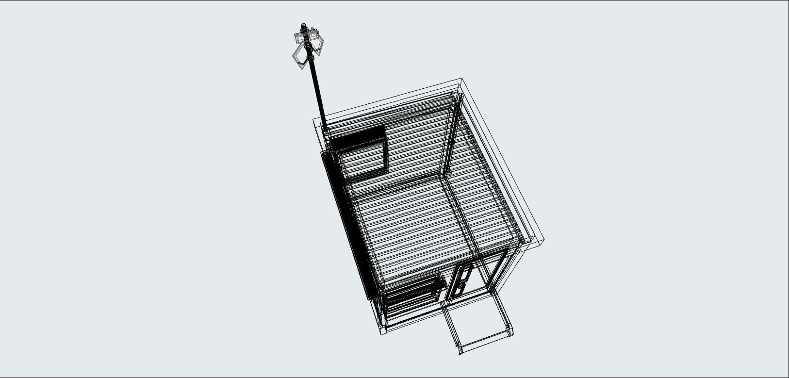 container guard booth 250cm x 300cm many formats 3D model_9