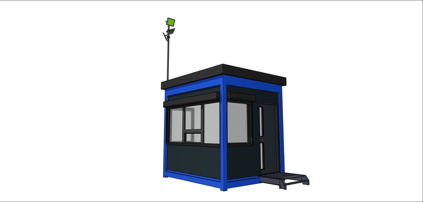 container guard booth 250cm x 300cm many formats 3D model_7