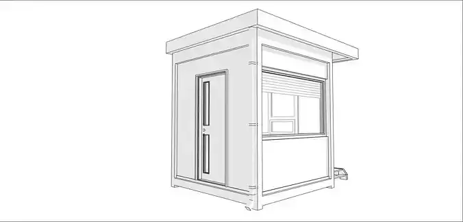 container guard booth 250cm x 250 cm plus roof many formats