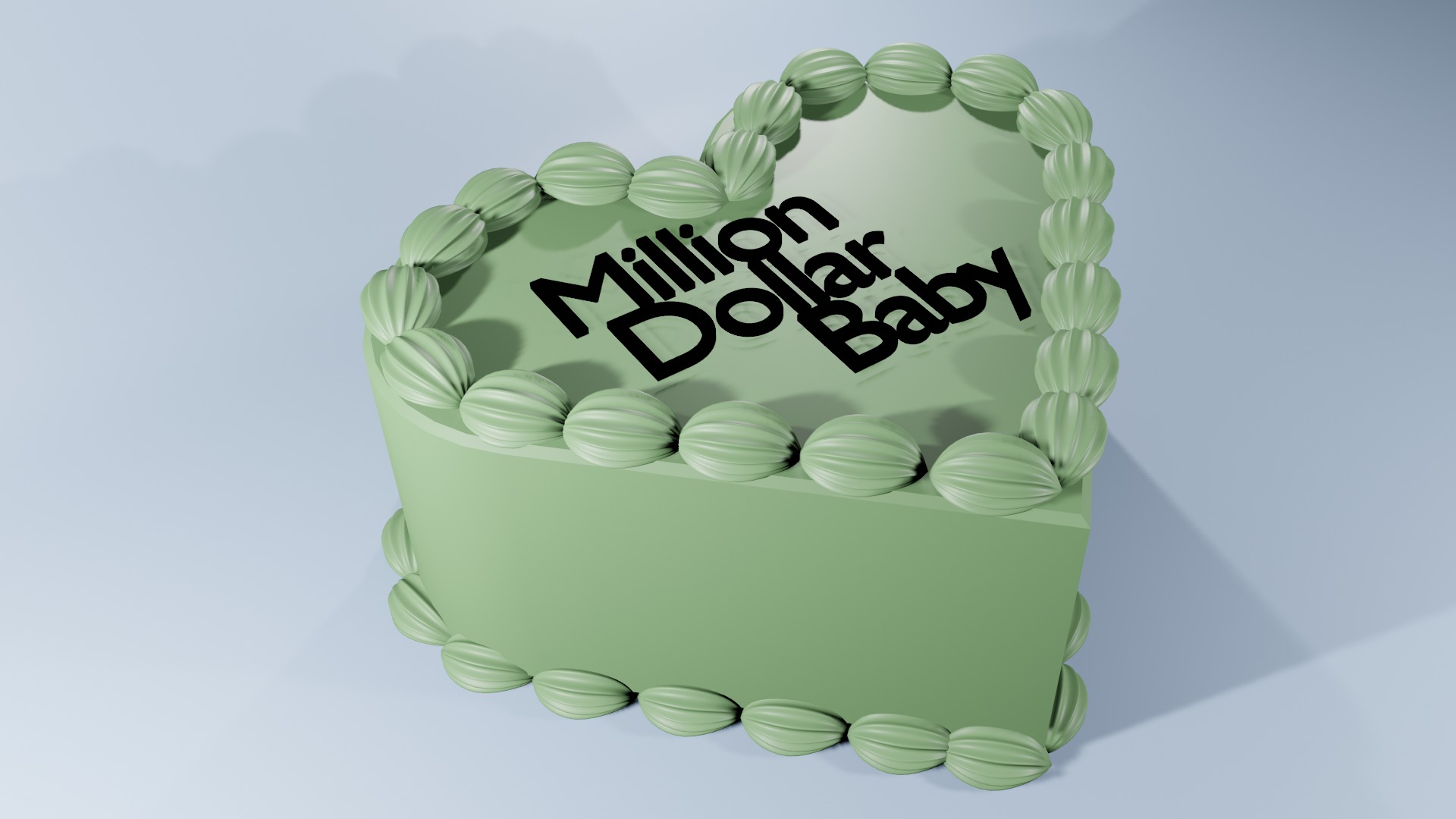 Heart Cake  3D model_4