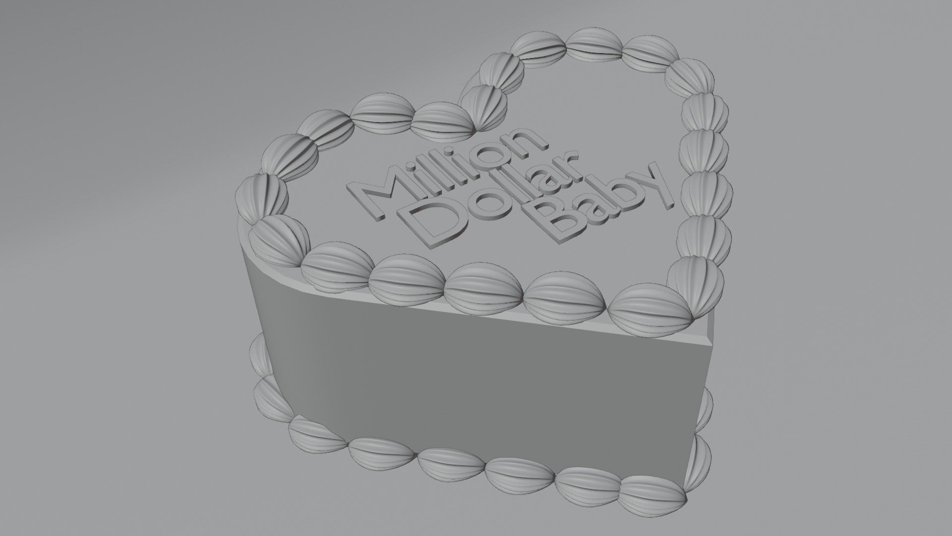 Heart Cake  3D model_5