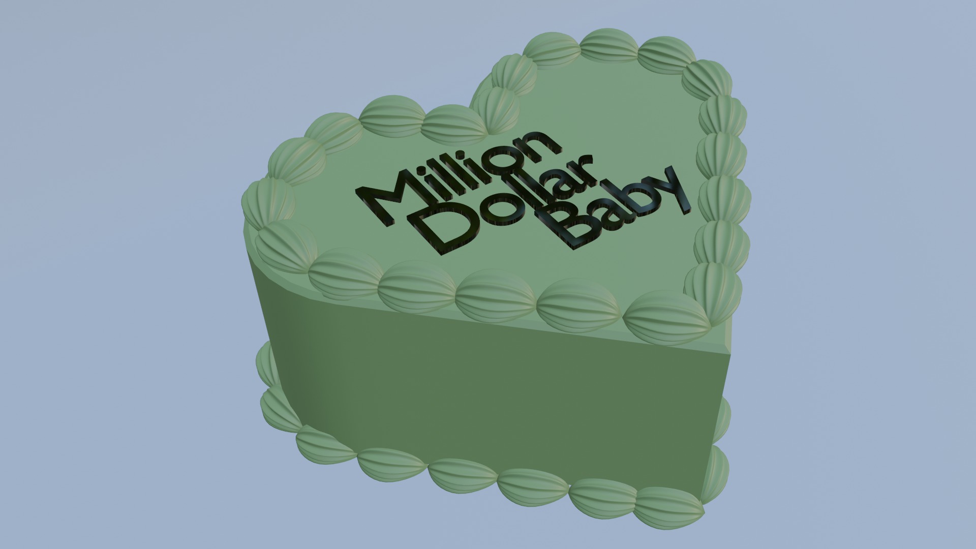 Heart Cake  3D model_3