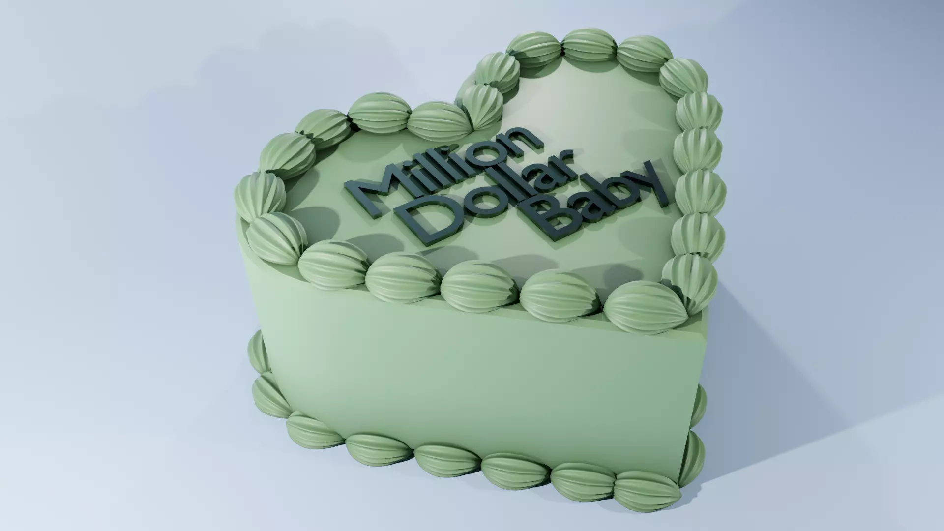 Heart Cake  3D model_0