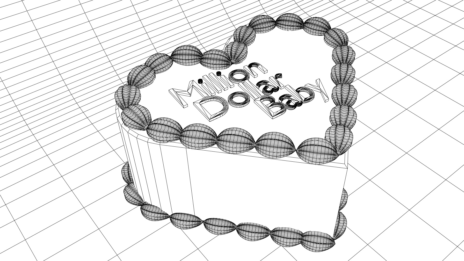 Heart Cake  3D model_1