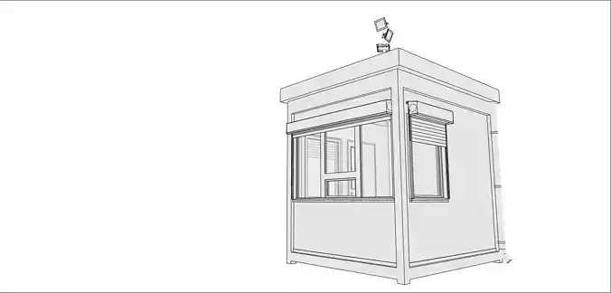 container guard booth 250cm x 250 cm  many formats