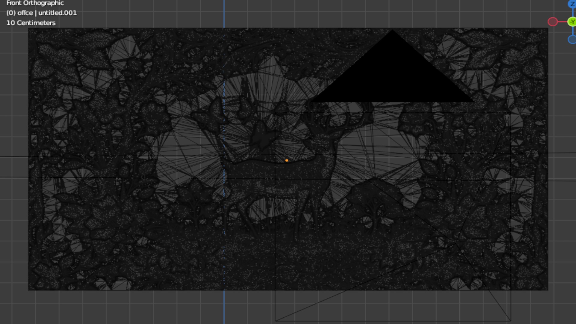 decor set wall panel deer relief mural CNC 55 3D model_5