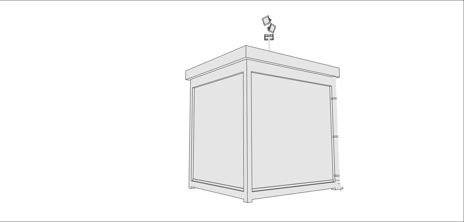 container guard shed 300cm x300xcm many formats 3D model_9