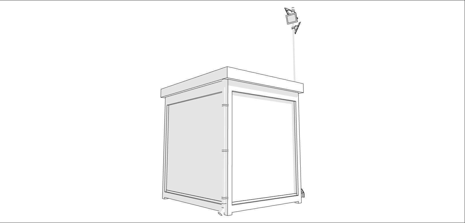container guard shed 300cm x300xcm many formats 3D model_2