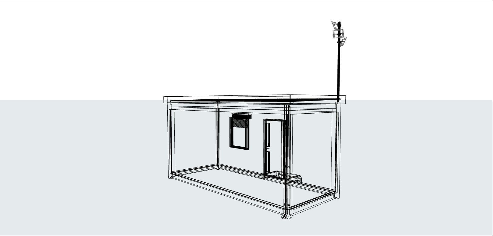 container guard booth 600cm x 250cm many formats 3D model_9
