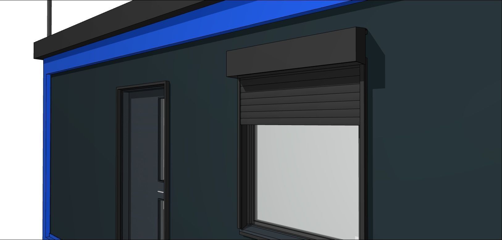 container guard booth 600cm x 250cm many formats 3D model_7