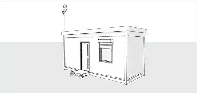 container guard booth 600cm x 250cm many formats
