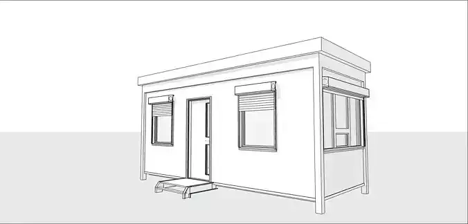 container guard booth 600cm x 250cm many formats