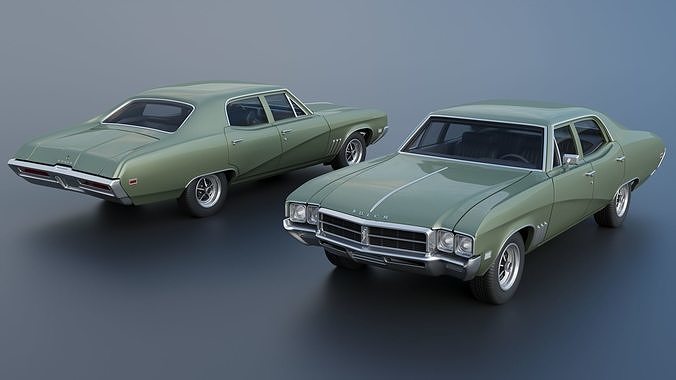 Buick Skylark 4 Door Sedan 1969 3D print model 2