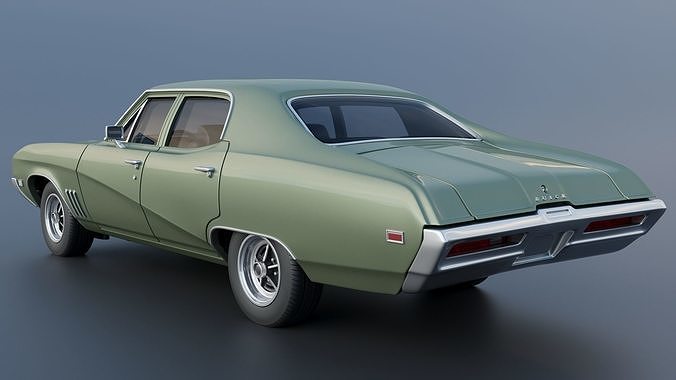 Buick Skylark 4 Door Sedan 1969 3D print model 5