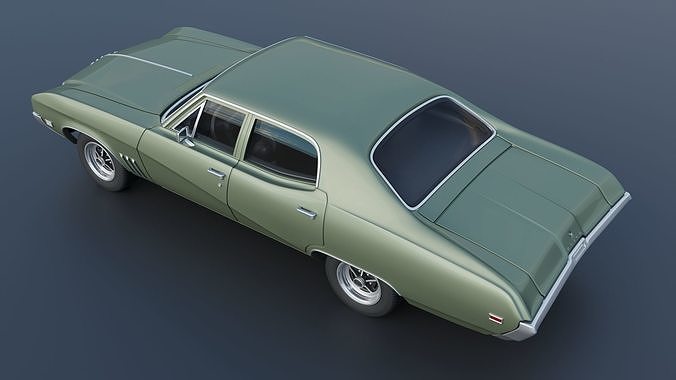 Buick Skylark 4 Door Sedan 1969 3D print model 6