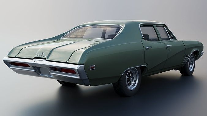 Buick Skylark 4 Door Sedan 1969 3D print model 7