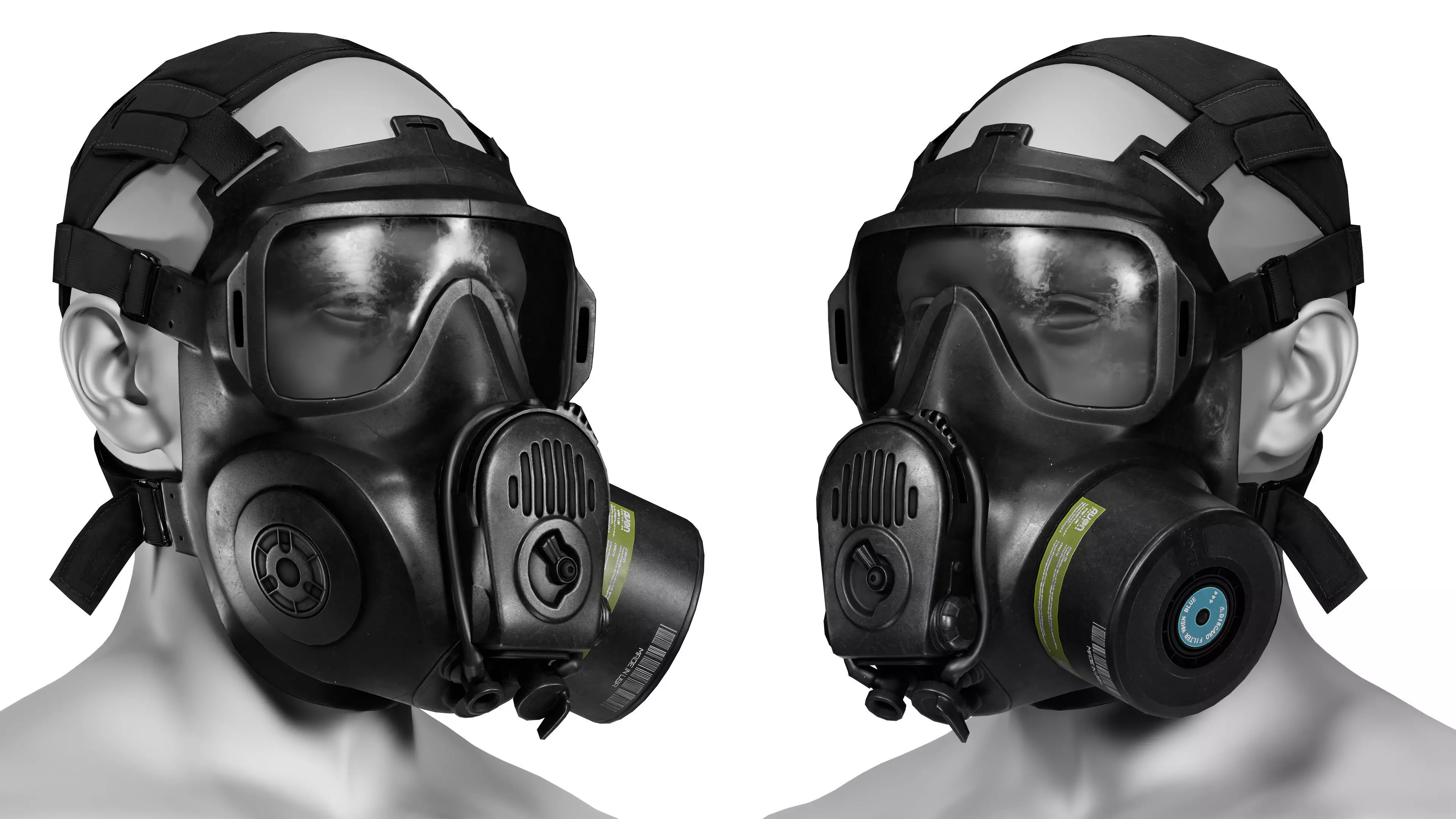 AVON M53A1 GAS MASK Low-poly 3D model
