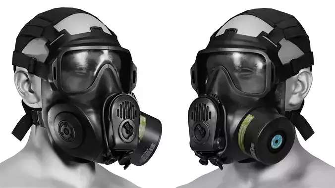 AVON M53A1 GAS MASK Low-poly 3D model