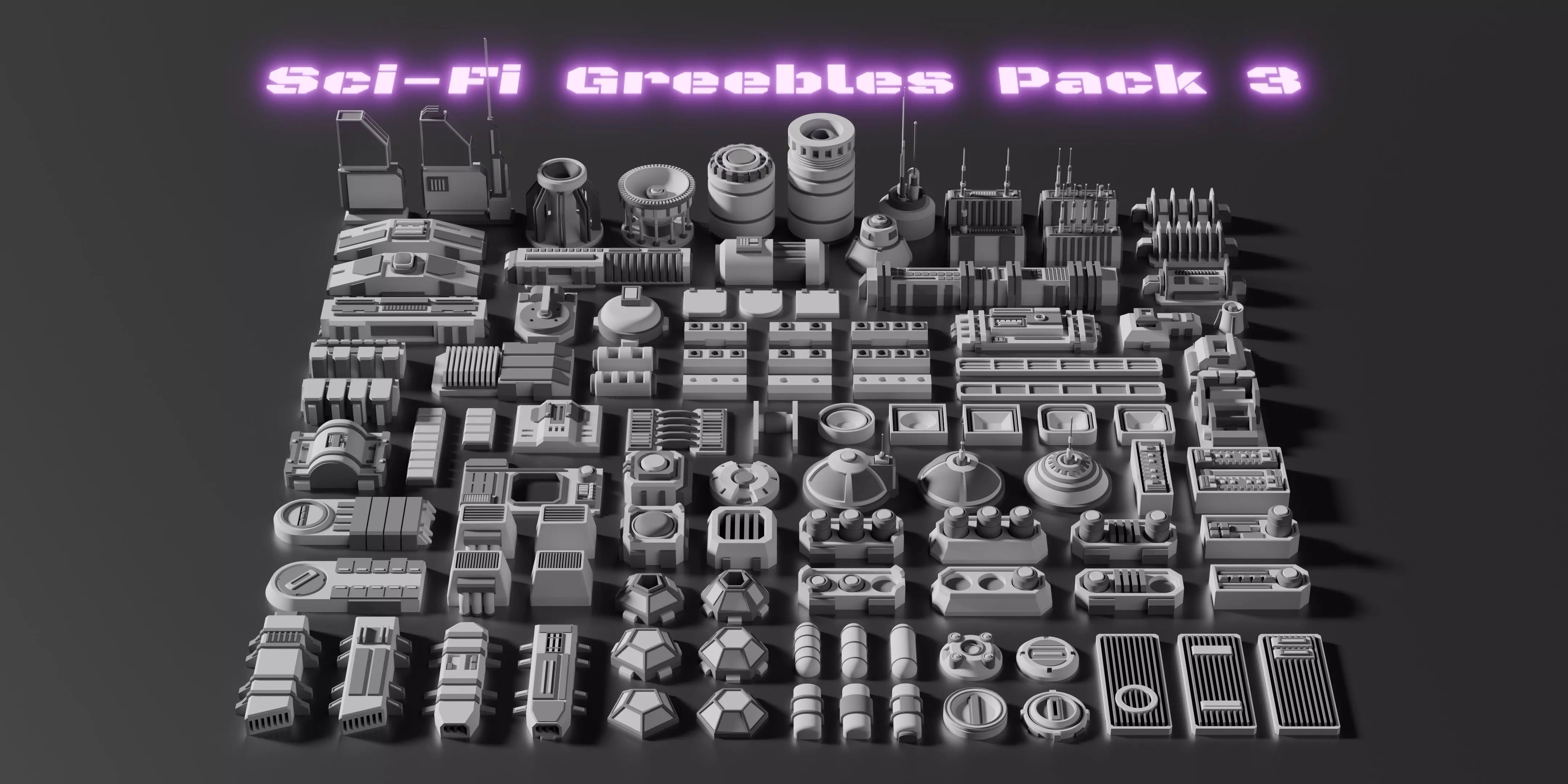 Sci-Fi Greebles Pack 3 3D model_0
