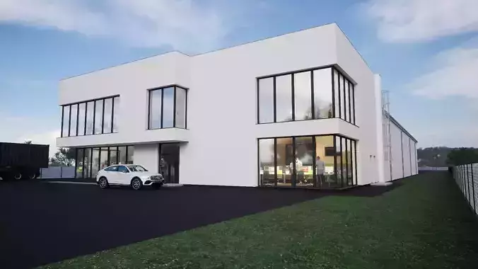 warehouse office building